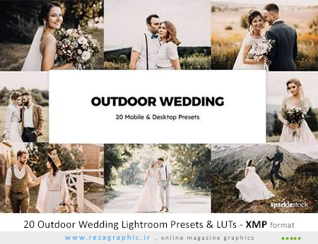 20 پریست لایتروم عروسی در فضای باز - Outdoor Wedding Lightroom Presets & LUTs 
